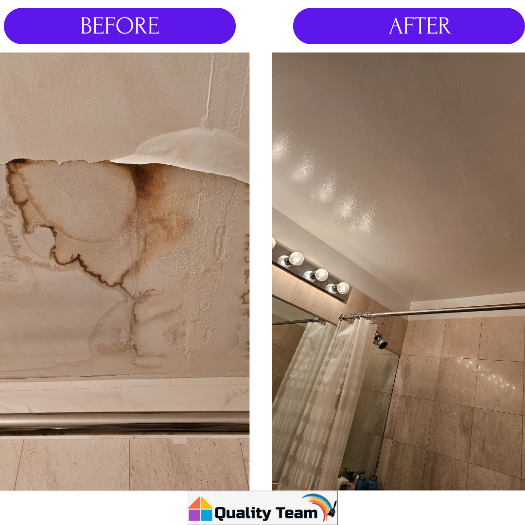 Before and after baño